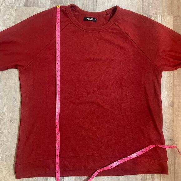 NWT Michael Lauren James Sweatshirt in Burgundy . - size M - Picture 7 of 13